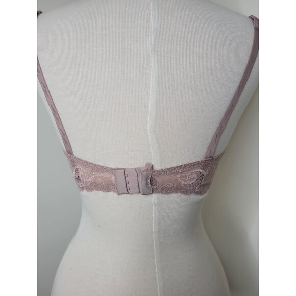 Victorias Secret IPEX Wireless Bra 34DD Demi Lace Padded Pink sexy comfort adjus - Picture 2 of 6